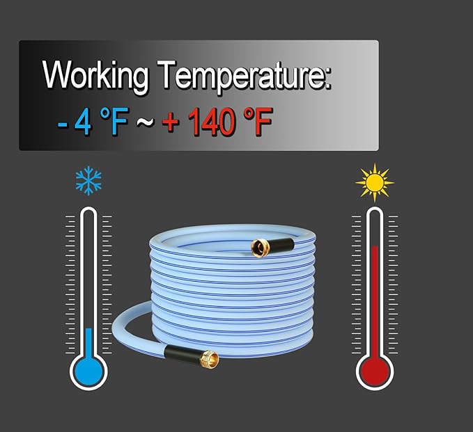 Atlantic Heavy Duty Garden Hose 100 ft x 5/8 inch Blue Color Water Hose (100 Feet)