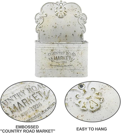 All Chic Metal Wall Planter Wall Mount Planter Wall Haning Planter Outdoor Metal Wall Planter Wall Vases for Flowers Shabby Chic Wall Decor for Rustic Farmhouse