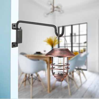 12" 360° Swivel Plant Hanger - Heavy Duty Solid Steel Wall Hook, 12-Directional Adjustable for Bird Feeders, Outdoor/Indoor Plants, Garden & Patio