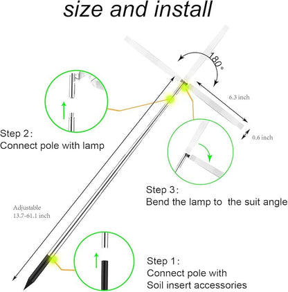 Plant Grow Light,yadoker LED Growing Light Full Spectrum for Indoor Plants,Height Adjustable, Automatic Timer, 5V Low Safe Voltage,Idea for Large Plant Light, 2 Pack