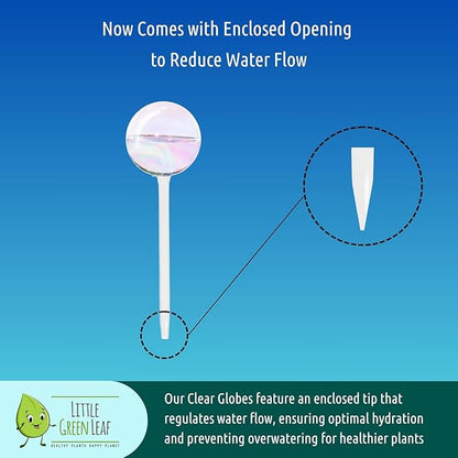 LGL Plant Watering Globes - Automatic Self Watering Globes. Decorative Self Watering Planter Inserts. Self Watering Spikes to Support Plant Health. 6 Pack x 200ml