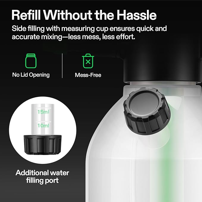 VIVOSUN 70oz Pump Sprayer, Portable Water Spray Bottle for Spraying Plants, Flowers, Weeds and Cleaning, Hand Pump with Side Filling Port, Measuring Cup, Adjustable Nozzles