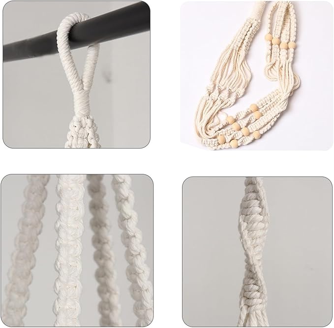 Hanging Planters with Macrame Plant Hangers for Indoor Outdoor Plants,3 Set Hanging Baskets Flower Pots Holders 35‘’/27‘’/21‘’,Self-Watering Pots 7‘’/6‘’/5.5‘’,Boho Home Decor (Green)