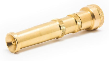 100-Pack 3-in-1 Multi-Purpose 5-inch Brass Twist Garden Hose Nozzle with Adjustable Spray Patterns and Shut-Off Valve