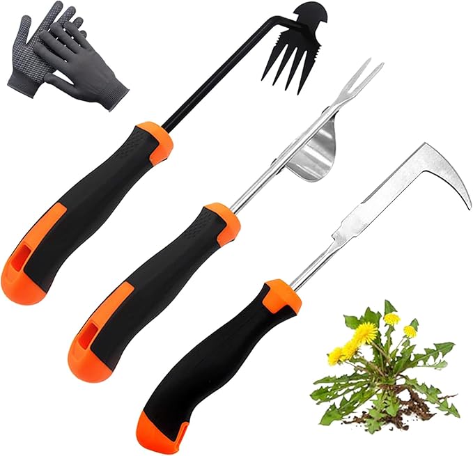 Weed Puller Tool, 2025 New Portable Weeder Tool, Weeding Tool with Stainless Steel, Garden Tools for Plant & Weeding, Crack Weeder Tool, Weed Remover Tool for Farm & Backyard