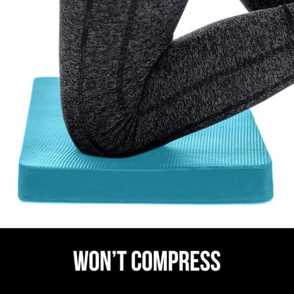 GORILLA GRIP Extra Thick Patent Pending Soft Foam Kneeling Pad, Supportive Large Cushion Knee Pads for Gardening, Baby Bath, Dirt and Water Resistant, Workout and Garden Supplies, 17.5x11, Turquoise