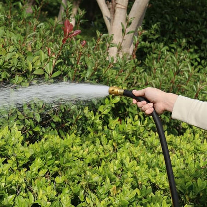 5/8 in. × 50 ft. Flexible Hybrid Rubber Garden Hose, High Flow 5/8" I.D. No Memory Durable Lightweight Water Hose for Watering, Irrigation, Water Transfer Pump