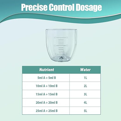 Hydroponics Nutrients for Aerogarden(800ml in Total), Plant Food A & B Hydroponics Supplies, Indoor Plant Fertilizer for Hydroponics Growing System, Hydroponic Solution for Vegetables Thrive