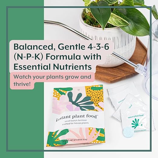 Instant Plant Care Bundle | Instant Plant Support + Instant Plant Food | Grow and Support Happy Houseplants and Indoor Planting Soil