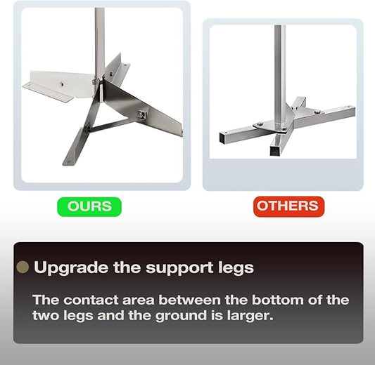 46" Outdoor Electric Rotisserie Grill Kit | 90LBS Pig Spit Rotisserie Grill | 32W Rotatable Motor BBQ Rotisserie Kit | Height Adjustable Spit Roaster Stand for Roasting Pig Lamb