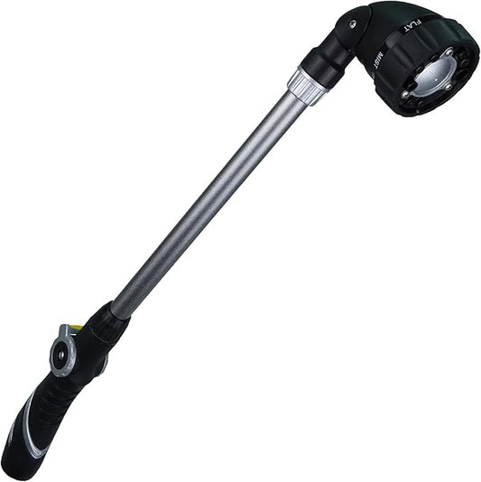 Thumb Control Watering Wand with Rotating Head Heavy Duty 22 Inch Ergonomic Sprayer Wand Adjustable Spray Garden Hose Nozzles Hanging Basket Wand with Flow Control, No Assembly Required Wand