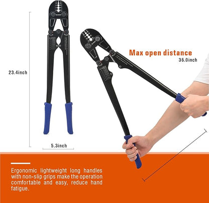 iCrimp Wire Rope Crimping Tool, Wire Rope Swager, Fishing Lines Crimping, for 1/64-inch to 3/16-inch Aluminum Oval Sleeves, Stop Sleeves, Loop Sleeves and Ferrules