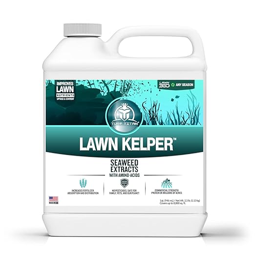 Turf Titan Lawn Kelper – Lawn & Plant Fertilizer - Liquid Fertilizer with Seaweed Kelp Extract for Lush, Greener Grass - Non-Toxic Seaweed Fertilizer