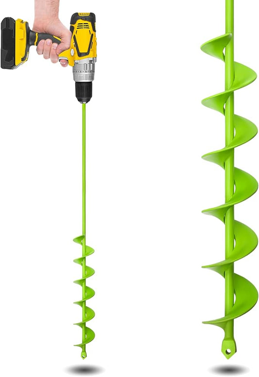 2"x32" Auger Drill Bit for Planting, Garden Auger for Planting Bulbs with Drill for 3/8" Hex Drive