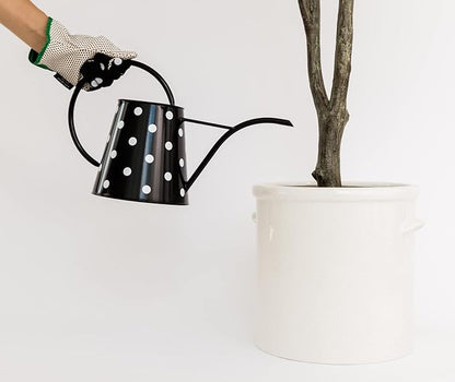 Kate Spade New York 2.5 Liter Indoor Watering Can, Metal Watering Can for House Plants, Cute Gardening Tool for Women, Picture Dot