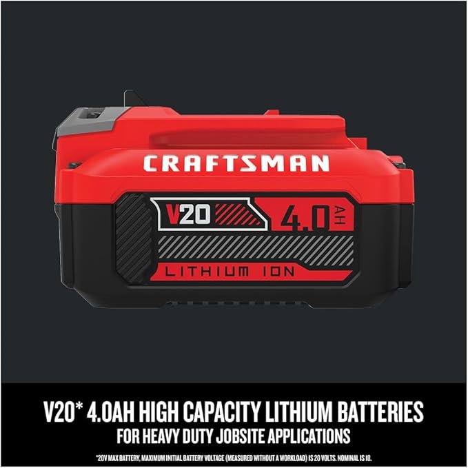 CRAFTSMAN V20 4Ah Lithium Ion Power Tool Battery 2-Pack (CMCB204-2)