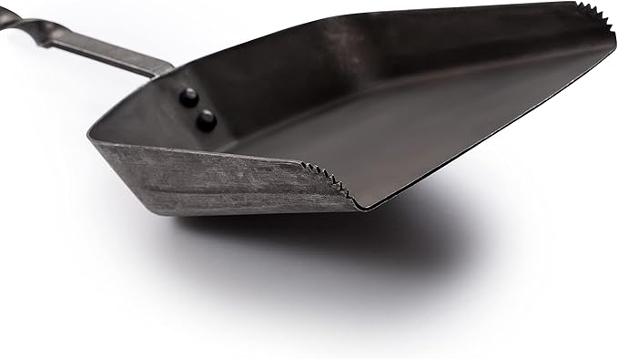 Barebones Cowboy Grill Coal Shovel - Durable Stainless Steel Ash Shovel with Walnut Handle for Fire Pit