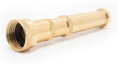 2-Pack 3-in-1 Multi-Purpose 5-inch Brass Twist Garden Hose Nozzle with Adjustable Spray Patterns and Shut-Off Valve