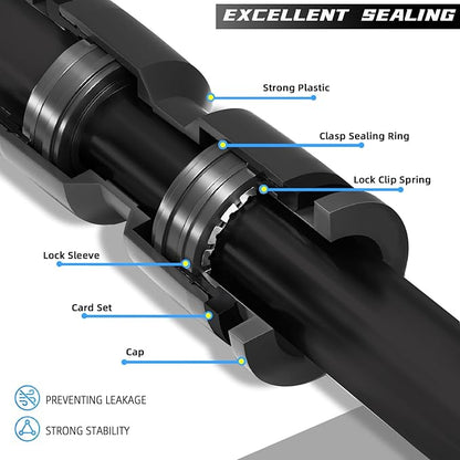 45 Pack Quick Connect 1/4" Drip Tubing Irrigation Fittings Kit Universal 1/4'' Drip Irrigation Tubing Connectors Leak Free Fitting Set Includes 10 Tee 10 Coupling 10 Elbow 10 End Cap 5 Shut Off Valve