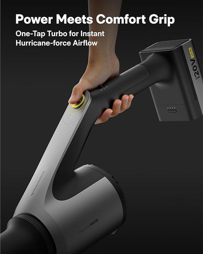 HOTO Cordless Leaf Blower, MAX 720CFM 120MPH, Electric Lightweight Leaf Blower with Battery, USB-C Fast Charging, Handheld Mini Blower for Lawn Care, Snow, Yard, Leaves, Dust