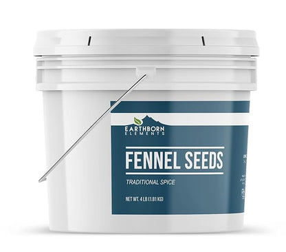 Earthborn Elements Fennel Seeds 1 Gallon Bucket, Whole Seed, Mild Sweet Flavor