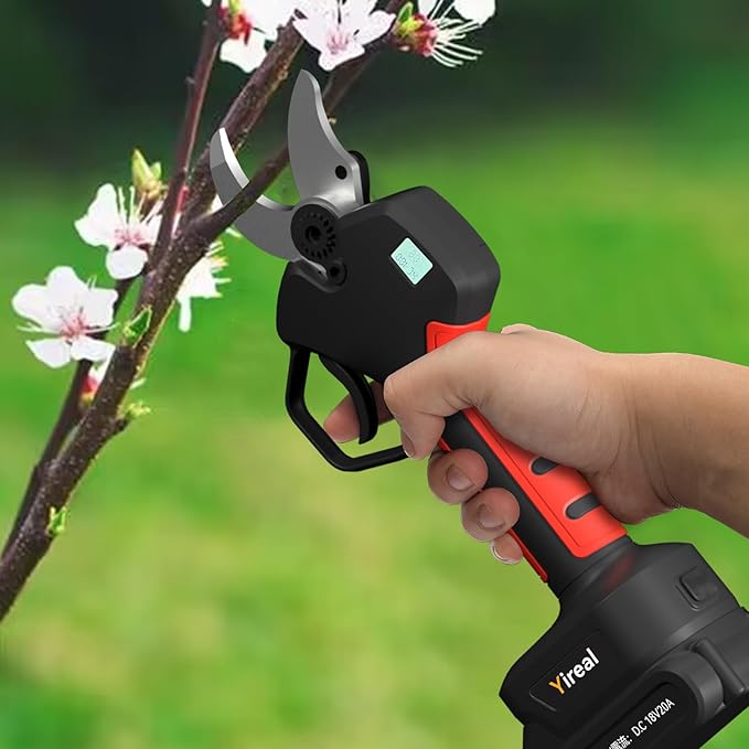 Electric pruning shears, Pruning shears, cordless rechargeable pruning shears, with a cutting diameter of 40mm, 18V compatible Comes with a 4500mAh large capacity battery, CE&PSE certified