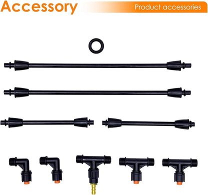 Sprayer Boom Wand with 3 Flow Rate Nozzles -Wide-Coverage Agricultural & Lawn Spray Attachment for Tractors/UTVs