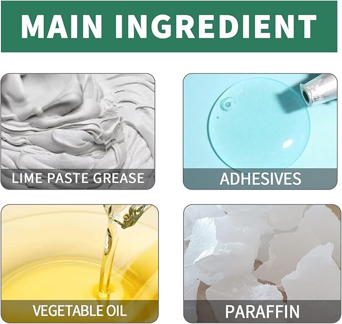 Tree Wound Sealer, Bonsai Cut Paste, Pruning Sealer, Tree Wound Sealer Healing Paste, Pruning Sealer And Tree Wound Dressing for Plant, Trees, Shrubs, Roses, Tree Grafting Supplies (3*100g +3*Brush)