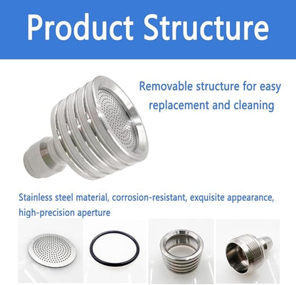 Hole High Pressure Wash Head Nozzle with 1/4 Quick Connect Adapter，Stainless Steel Soft Rain Sprinkler for Washing Car Tire Details, Cleaning Garden Watering Car Wash Nozzle (0.4mm)