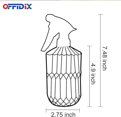 OFFIDIX Fine Mist Plant Mister,Handheld Pressure Glass Spray Bottles,0.43L/15.17oz Watering Can with Adjustable Nozzle for Outdoor Indoor Gardening and Cleaning Work(Light Green)