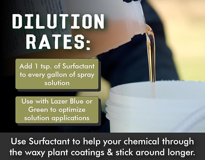 Concentrated Surfactant for Herbicides Non-Ionic 16oz, Increase Product Coverage, Increase Product Penetration, Increase Product Effectiveness
