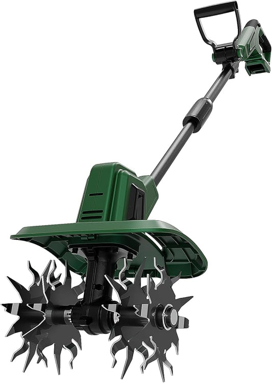 Cordless Tiller Cultivator Compatible with Makita 18V Battery(Tool Only), Electric Garden Rototiller w/270 RPM, 48 Steel Tines, 8.7" Tilling Width, 6.3" Depth, Portable Rotary Tiller for Soil