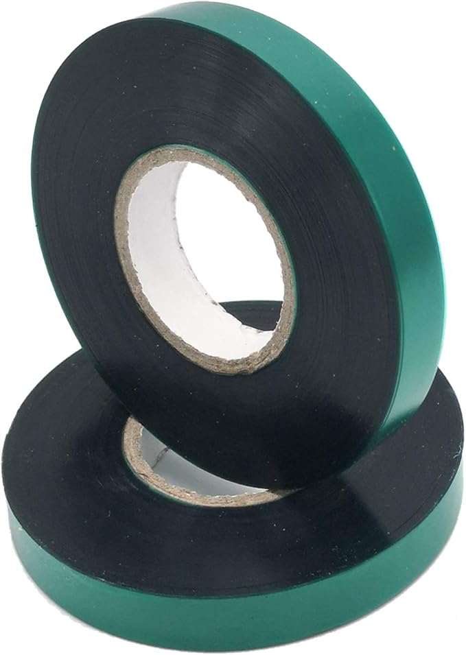 12 Rolls 150 Feet Stretch Tie Tape 0.5 Inch Garden Tie Tape Thick Plant Ribbon Garden Green Vinyl Stake for Indoor Outdoor Patio Plant Use