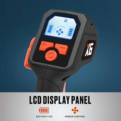 SENIX 60V Backpack Leaf Blower, 2400W Brushless Cordless Leaf Blowers, 950CFM / 140MPH, 4 Speed/Volume Mode, 2 X 6.0Ah Batteries and Dual Port Fast Charger for Yard, Garden