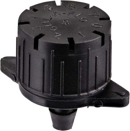 Raindrip 157005B Adjustable Flow Bubbler, Non-Pressure Compensating Emitter, Full-Circle Pattern, 8 Stream Spray with 1/4-Inch Barbed Inlet, 5-Pack, Black