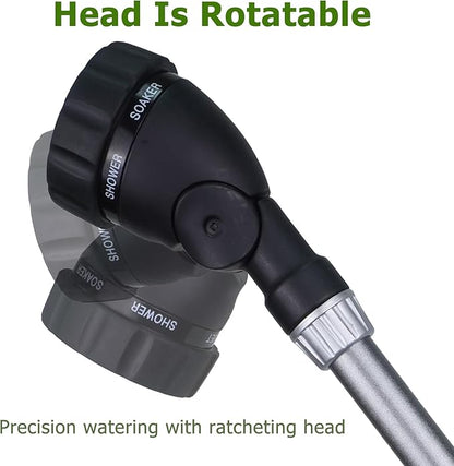 Heavy Duty Watering Wand, 22-Inch Long Metal Garden Hose Wand with Adjustable Rotating Head, Hose Nozzle Sprayer with Thumb Control, Perfect for Hanging Baskets,Shrubs and Plants