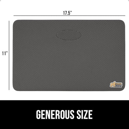 GORILLA GRIP Extra Thick Patent Pending Soft Foam Kneeling Pad, Supportive Large Cushion Knee Pads for Gardening, Baby Bath Time, Dirt and Water Resistant, Workout, Garden Supplies, 17.5x11, Charcoal