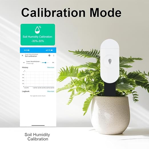 Haozee Intelligent Soil Moisture Sensor, Zigbee Hub Required, Capacitive Sensor, Humidity/Temperature Meter for Garden Planting, Compatible with Home Assistant Zigbee2mqtt