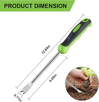 Weed Puller Tool, Stand Up Dandelion Weeder with Long Handle, Heavy Duty Stainless Steel Manual Weeder Remover for Lawn, Garden and Yard Gardening Tools