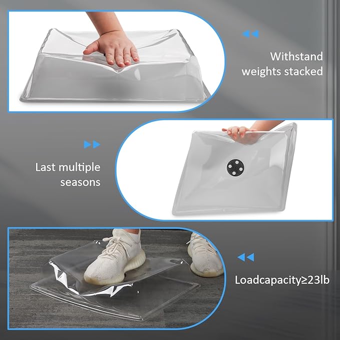 10-Pack Leak-Proof Humidity Domes, Plastic Clear Seed Starter Dome, Seed Starter Tray Covers Humidifying and Insulating for Greenhouse Germination and Garden Growing (16"×13", 4" Height)