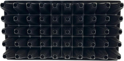 50 Cell Seedling Plastic Nursery Trays, 10 Pack, Thick Durable Germination Plug Trays, 500 Cells Reusable Plant Propagation