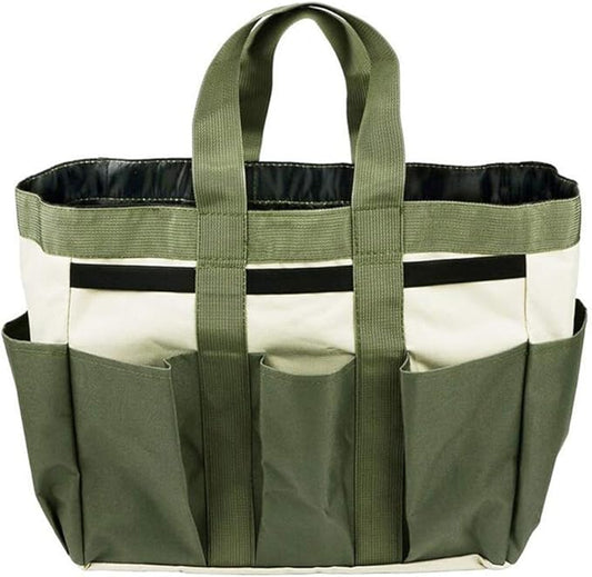 Gardening Tote Bag Garden Tool Bag with 9 Pockets Garden Tote Organizer Bag Gardening Tool Kit Holder Oxford Bag Gardening Tools Storage Organizer Tote Bag for Outdoor Garden Lawn Yard