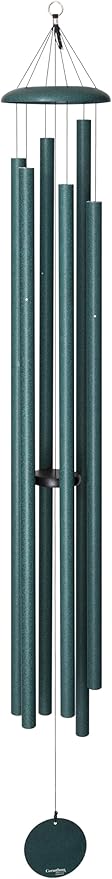 Corinthian Bells by Wind River – 74 inch Green Wind Chime for Patio, Backyard, Garden, and Outdoor Decor (Aluminum Chime) Made in The USA