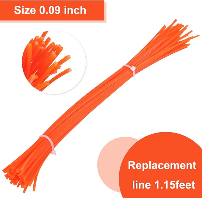 WA0050 Replacement Line Flex-A-Line 80-Pack Replacement Line Compatible with Worx 13" WG430 Electric Leaf Mulcher