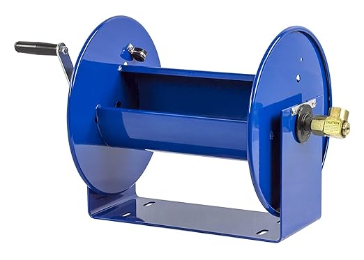 Coxreels 112-3-50 Compact Hand Crank Steel Hose Reel - 4,000 PSI - Holds 3/8" x 50' Length Hose - Perfect for Air Compressor, Garden, Pressure Washer, Electric Hoses (Hose Not Included) Made in USA