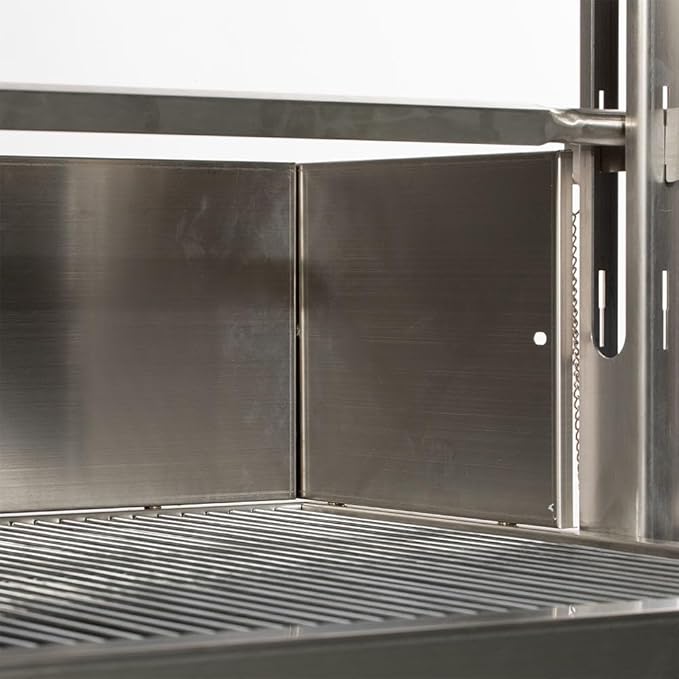 Ash & Ember 13W Stainless Steel BBQ Rotisserie Grill with Windscreen, 4 RPM Rotation Speed, Rated 85 LB for Medium Game, Portable Electric Outdoor Roaster