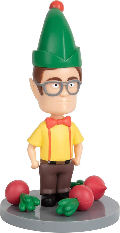 SCS Direct The Office Dwight Schrute Christmas Elf 8" Garden Gnome - Funny Indoor/Outdoor Holiday Lawn Ornament Figure Decoration - Officially Licensed - Gift for Adults, Men, Women - PVC