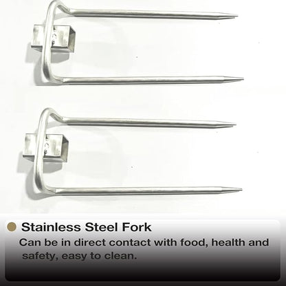 46" Outdoor Electric Rotisserie Grill Kit | 125LBS Pig Spit Rotisserie Grill | 45W Rotatable Motor BBQ Rotisserie Kit | Height Adjustable Spit Roaster Stand for Roasting Pig Lamb