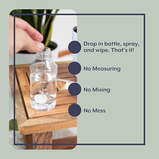 Instant Plant Protection (4Tablets) Self-Dissolving Tablets | Peppermint Spray for Protecting Indoor and Houseplants Against Spider Mites, Insects, and Disease