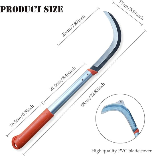 Japanese Weeder, Garden Tools, Scythe, Manual Mowing, Trimming Lawn - 22.83"